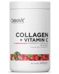 Collagen + Vitamin C, малинова лимонада и мента, 400 g, OstroVit - 1t