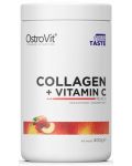 Collagen + Vitamin C, праскова, 400 g, OstroVit - 1t