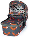 Бебешка количка Cosatto Giggle 3 - Charcoal Mister Fox, с чанта, кошница и адаптери - 9t