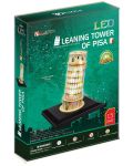 3D Пъзел Cubic Fun от 15 части и LED светлини - Pisa Tower - 2t