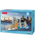 3D Пъзел Cubic Fun от 107 части - City Line London - 2t