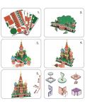 3D Пъзел Cubic Fun от 224 части и LED светлини - St. Basil's Cathedral Russia - 2t