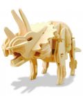 Дървен 3D пъзел Robo Time от 82 части – Трицератопс - 1t