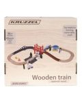 Дървен комплект Kruzzel - Железница-коловоз, 37 части - 3t