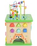 Дървен куб Tooky Toy - Център за игра, Гора - 4t