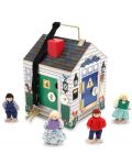 Дървена играчка Melissa & Doug - Къща с ключове и ключалки - 3t