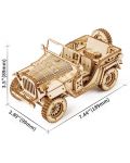 Дървен 3D пъзел Robo Time от 369 части - Военен полеви автомобил - 3t