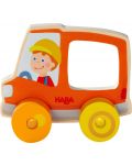 Дървена играчка за бутане Haba - Камион за боклук - 1t