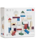 Дървен комплект Micki - Кубчета, 60 части - 2t