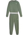 Дамски спортен екип Puma - Loungewear Suit , тъмнозелен - 1t