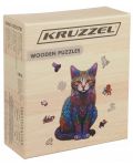 Дървен пъзел Kruzzel - Котка - 1t