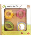 Дървена сензорна играчка Tender Leaf Toys - Пъзел с оптични елементи - 3t