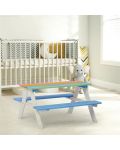 Дървен детски комплект Ginger Home - Маса с пейки за пикник, Rainbow - 6t