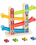 Дървена играчка Tooky Toy - Състезателна писта - 1t