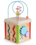 Дървен дидактически куб Moni Toys - 2t