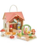 Дървена къща за кукли Tender Leaf Toys - Rosewood Cottage, с фигурки - 2t
