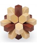 Дървен логически пъзел-главоблъсканица Cayro - Цвете - 2t