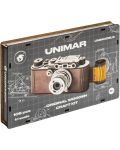 Дървен 3D пъзел Unidragon от 105 части - Фотоапарат - 3t