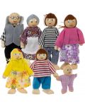 Дървени кукли Iso Trade - Семейство, 7 броя - 1t