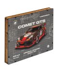 Дървен 3D пъзел Unidragon от 219 части - Comet GTS, черно-червен - 4t