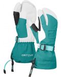 Дамски ръкавици Ortovox - Merino Freeride 3 Finger , зелени/бели - 1t