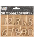 Дървени числа в кутия Grafix, 30 броя - 1t