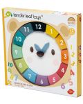 Дървена играчка Tender Leaf Toys - Образователен часовник Мече - 3t