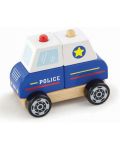 Дървена играчка-пъзел Viga - Полицейска кола - 1t