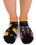 Дамски чорапи Pirin Hill - Sneaker Cats, размер 35-38, черни - 2t