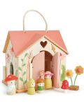 Дървена къща за кукли Tender Leaf Toys - Rosewood Cottage, с фигурки - 1t