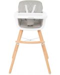 Дървено столче за храненe KikkaBoo - Woody, Сиво - 2t