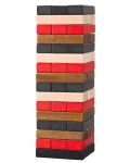 Дървена игра за баланс Woody Popular - Дженга със зарче - 2t