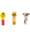 Дървена играчка Andreu toys - Удари и подскочи, Буболечки - 3t