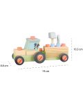Дървен игрален комплект Orange Tree Toys - Сглобяем трактор, 25 части - 4t