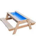 Дървен комплект Classic World - Маса с пейка за игра с пясък и вода - 2t