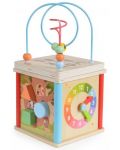 Дървен дидактически куб Moni Toys - 1t