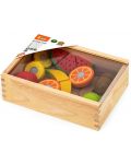 Дървен комплект Viga - Плодове за рязане, 7 броя - 2t