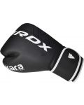 Дамски боксови ръкавици RDX - F6, 12 oz, черни/бели - 4t