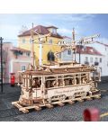 Дървен 3D пъзел Robo Time от 374 части - Трамвай - 9t