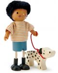Дървена кукла Tender Leaf Toys - Господин Форестър с куче - 1t