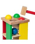 Дървена играчка Melissa & Doug - Кула с топчета и чук - 3t