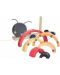Дървена играчка за дърпане и нанизване Orange Tree Toys - Калинка - 2t
