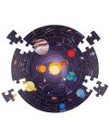 Дървен кръгъл пъзел Bigjigs - Слънчевата система, 50 части - 2t