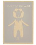 Дървена картичка за бебе BamBam - Born to be wild - 1t