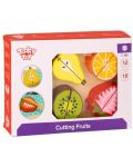 Дървена играчка Tooky Toy - Дъска за рязане, Fruits - 2t