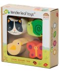 Дървена играчка Tender Leaf Toys - Сортер с текстурни елементи - 4t
