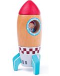 Дървена играчка Bigjigs - Ракета с космонавт - 1t