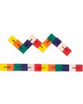 Дървена играчка Bigjigs - Змия от цветни блокчета - 1t