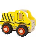 Дървена играчка Small Foot - Камион, жълт - 1t