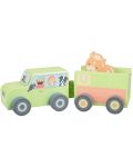 Дървен игрален комплект Orange Tree Toys - Фермерска кола с конче - 2t
